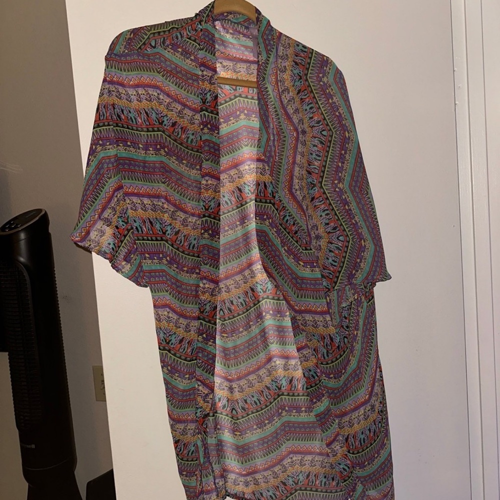 Colorful Patterned Kimono